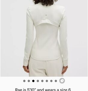 White lululemon zip up with Cut Out Design.